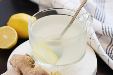 Ginger tea with lemon