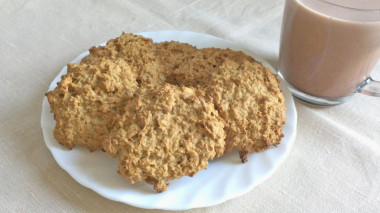 Oatmeal honey cookies without eggs and sugar