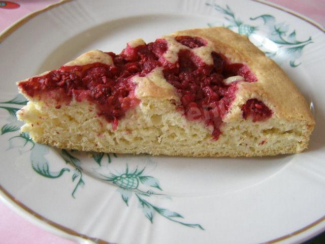 Raspberry plain charlotte on three eggs