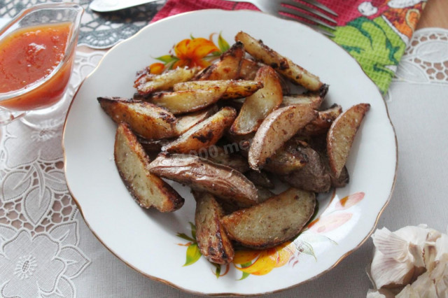 Potatoes in a uniform, sliced