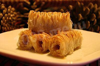 Turkish baklava in butter in honey syrup