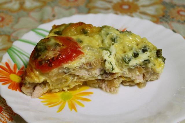 Aspic pizza-pie with pita bread