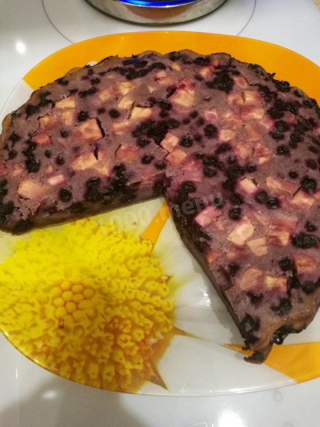 Blueberry apple clafouti