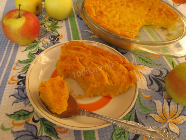 Pumpkin apple pudding