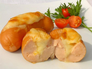 Sausages with cheese