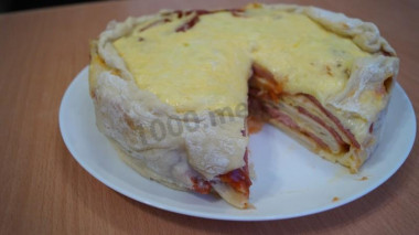 Multi-layered homemade pizza