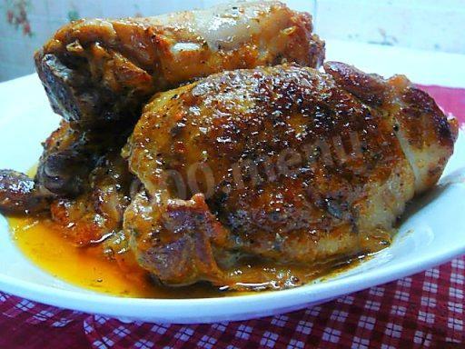 Chicken in adjika with white wine