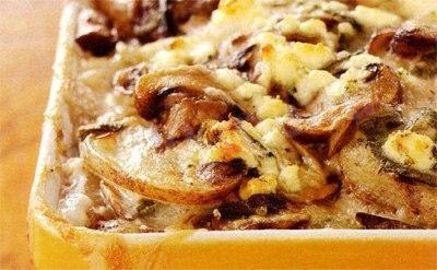 Gratin with mushrooms