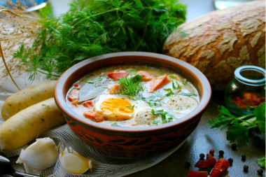 Polish soup zhurek