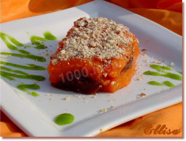 Pumpkin puree with plum jam