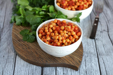 Chickpeas for garnish