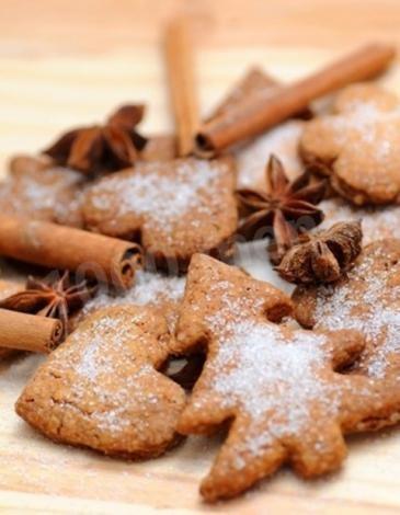 Iced cookies with ginger cinnamon honey