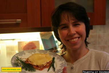 Italian Neapolitan lasagna with cottage cheese and parmesan