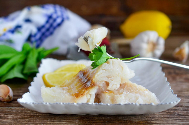 Steamed cod