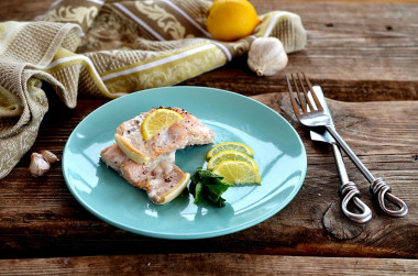 Steamed pink salmon