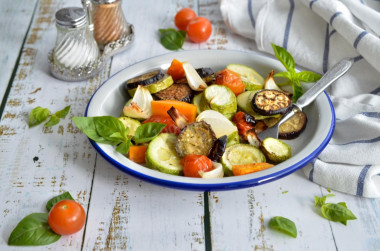 Vegetables in an aerogrill