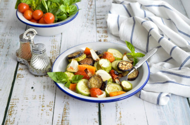 Vegetables in an aerogrill