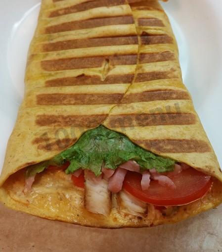 Shawarma in a homemade tortilla