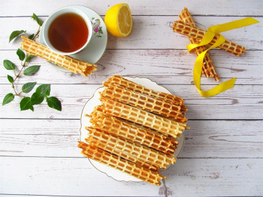 Waffles in a Soviet waffle iron