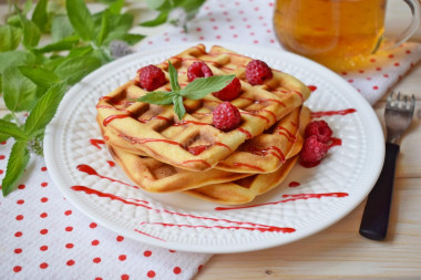 Viennese waffles on kefir