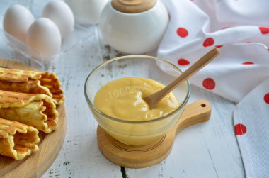 Dough for waffle tubes in an electric waffle iron