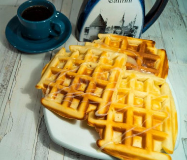 Belgian waffles with milk