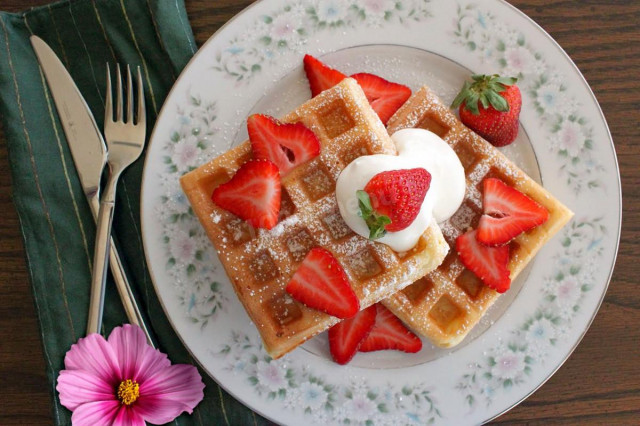 Belgian waffles in a multi-cooker