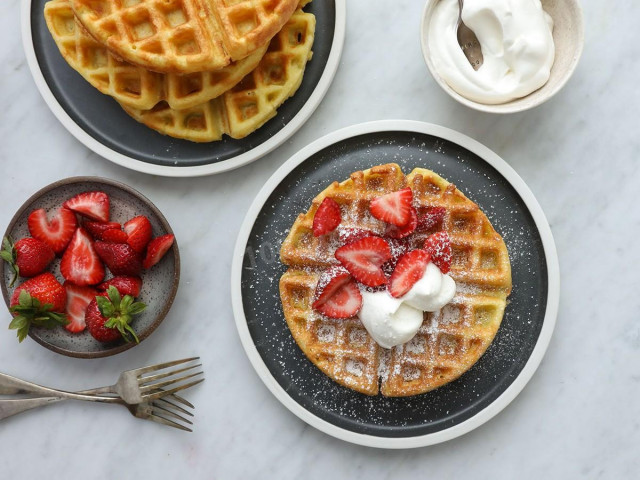 Belgian waffles on kefir