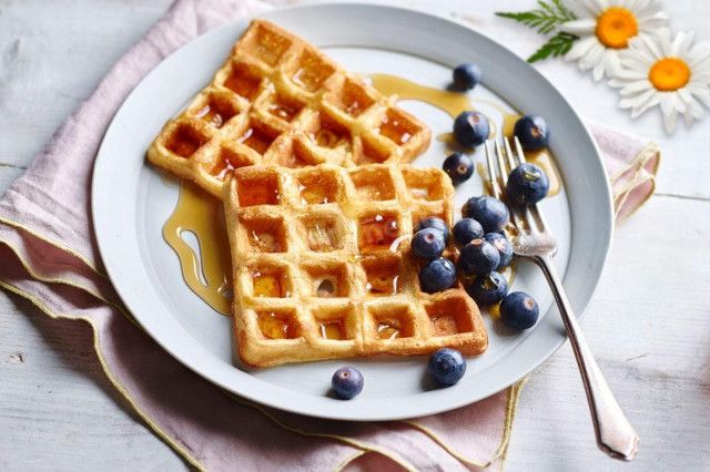 Belgian waffles crispy