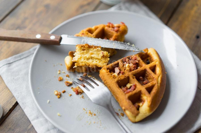 Viennese waffles with vanilla extract are delicate