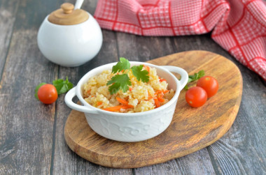 Vegetable pilaf with vegetables