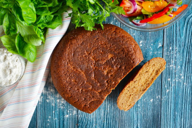 Rye flour bread in a slow cooker