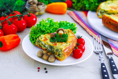 Kefir-filled pie in a slow cooker with eggs and onions