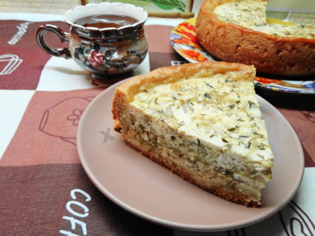 Onion pie in a slow cooker