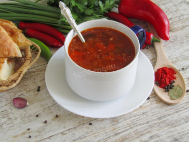 Classic Georgian mutton kharcho soup