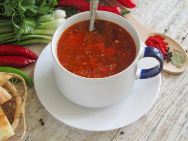 Classic Georgian mutton kharcho soup