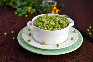 Mashed green peas