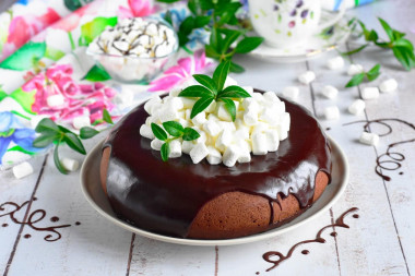 Chocolate cupcake in a slow cooker