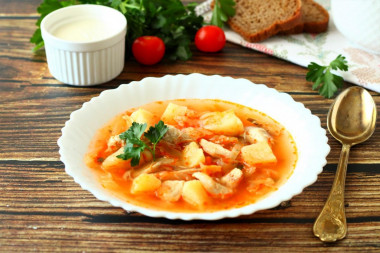 sauerkraut soup with chicken