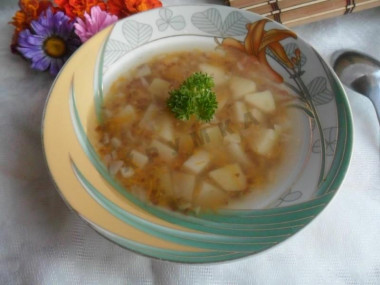 Beef soup in a slow cooker