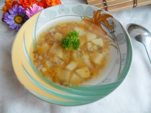 Beef soup in a slow cooker