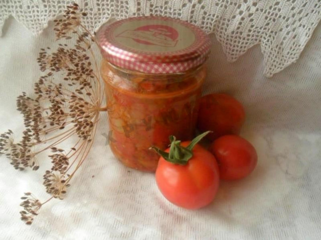 Eggplant caviar in a slow cooker for winter