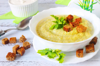 Cauliflower and broccoli puree soup