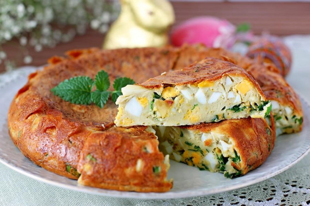 Hasty aspic pie in a slow cooker