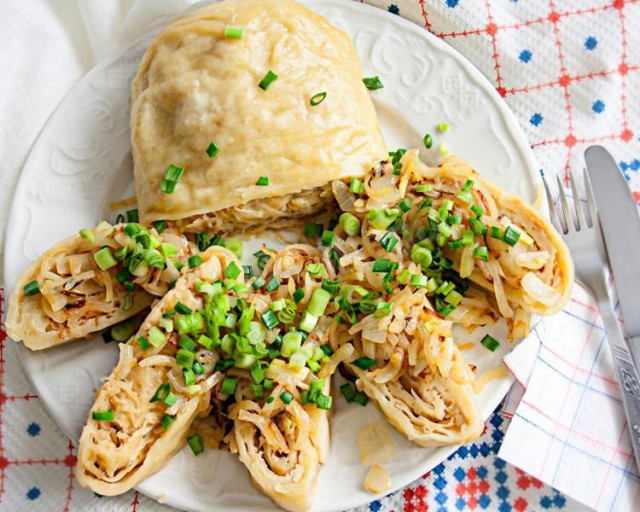 Cabbage in dough in a slow cooker