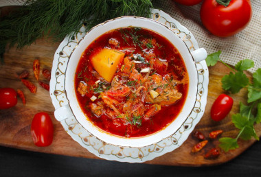 Borscht with stew