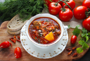 Borscht with stew