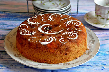 Tangerine apple charlotte in slow cooker