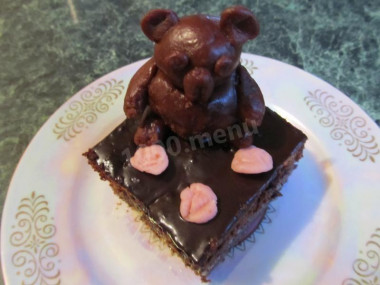 Condensed milk cake, chocolate and cocoa in a slow cooker