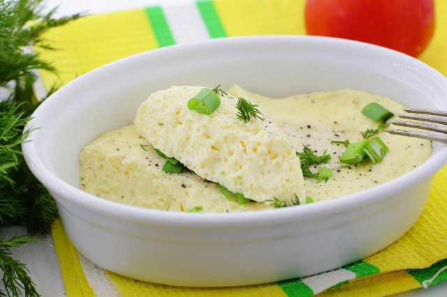 Eggs with milk in a slow cooker